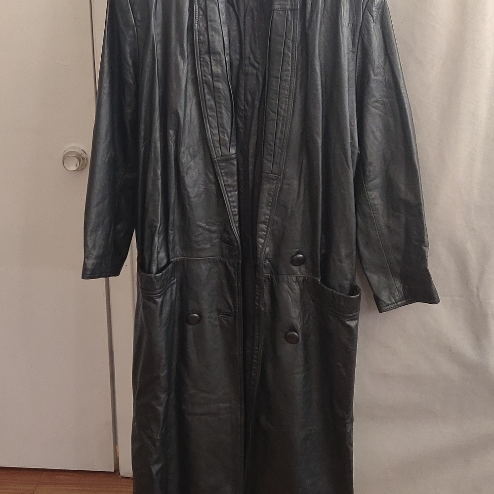 Donna Pelle VTG 3/4 Length Genuine Leather Coat